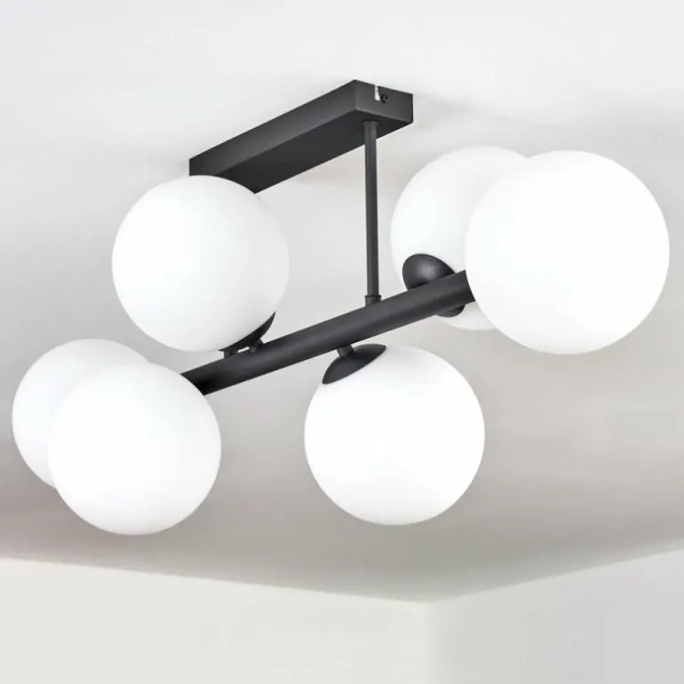 Gastor Plafonnier, Boule lumineuse Blanc, 6 lumières