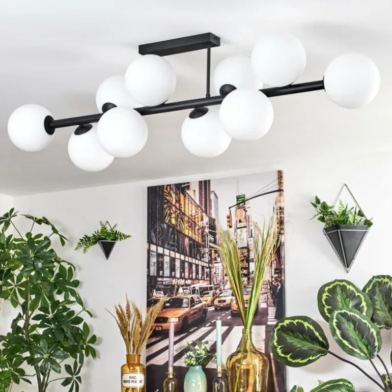 Gastor Plafonnier, Boule lumineuse Blanc, 10 lumières
