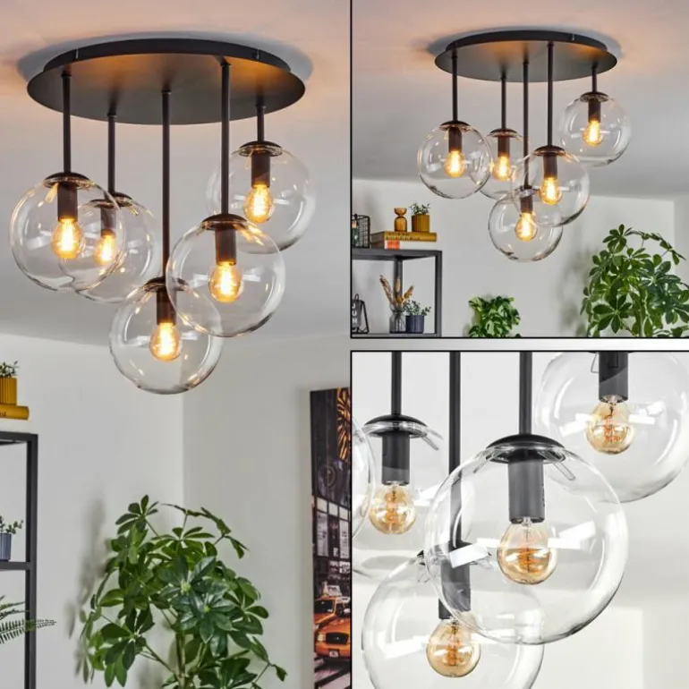 Gastor Plafonnier, Boule lumineuse 45 cm Clair, 5 lumières