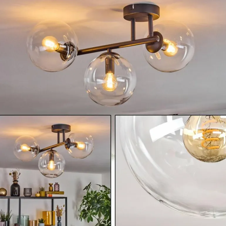 Gastor Plafonnier, Boule lumineuse Clair, 3 lumières