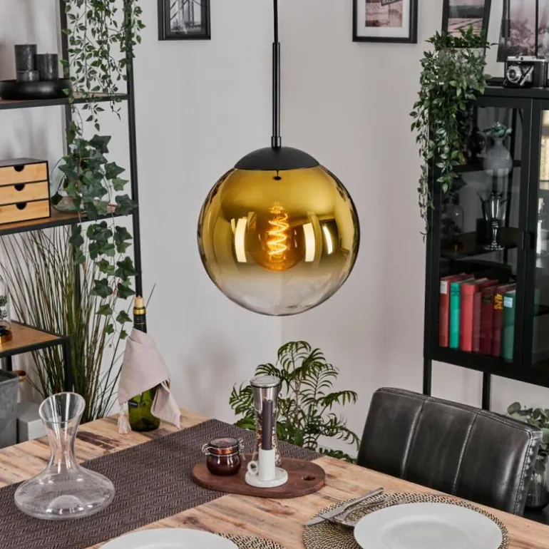 Gastor Suspension, Boule lumineuse Or, Clair, 1 lumière