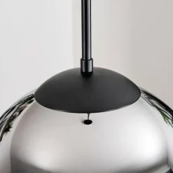 Gastor Suspension, Boule lumineuse Chrome, Fumé, 1 lumière