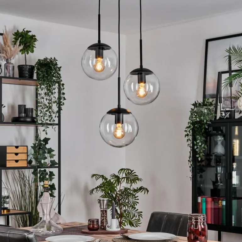 Gastor Suspension, Boule lumineuse 30 cm Clair, 3 lumières