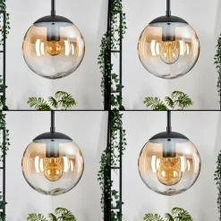 Gastor Suspension, Boule lumineuse Ambre, Clair, 1 lumière