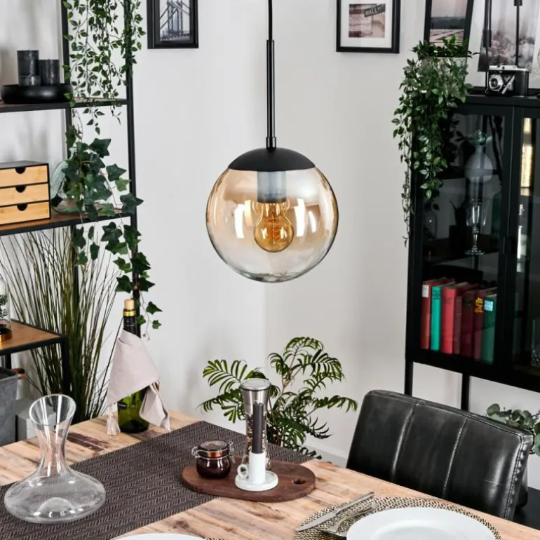Gastor Suspension, Boule lumineuse Ambre, Clair, 1 lumière
