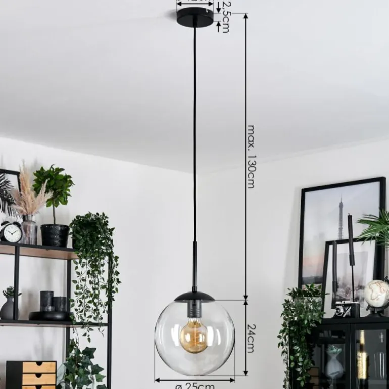 Gastor Suspension, Boule lumineuse 25 cm Clair, 1 lumière