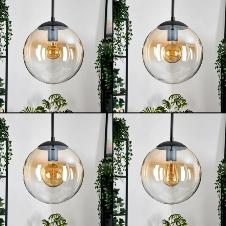 Gastor Suspension, Boule lumineuse 25 cm Ambre, Clair, 1 lumière