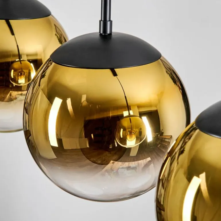 Gastor Suspension, Boule lumineuse Or, Clair, 3 lumières