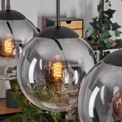 Gastor Suspension, Boule lumineuse Noir, 3 lumières