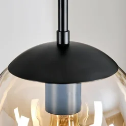 Gastor Suspension, Boule lumineuse Ambre, 3 lumières