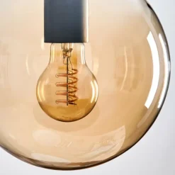 Gastor Suspension, Boule lumineuse Ambre, 3 lumières