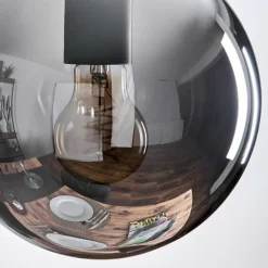 Gastor Suspension, Boule lumineuse Ambre, Fumé, 3 lumières