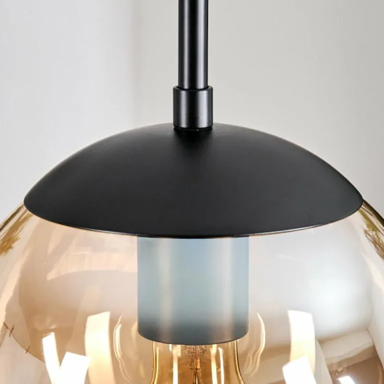 Gastor Suspension, Boule lumineuse Ambre, Clair, 3 lumières