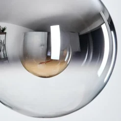 Gastor Suspension, Boule lumineuse Chrome, Clair, Fumé, 3 lumières