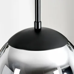 Gastor Suspension, Boule lumineuse Chrome, Fumé, 3 lumières