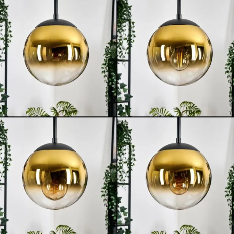 Gastor Suspension, Boule lumineuse 30 cm Or, Clair, 3 lumières