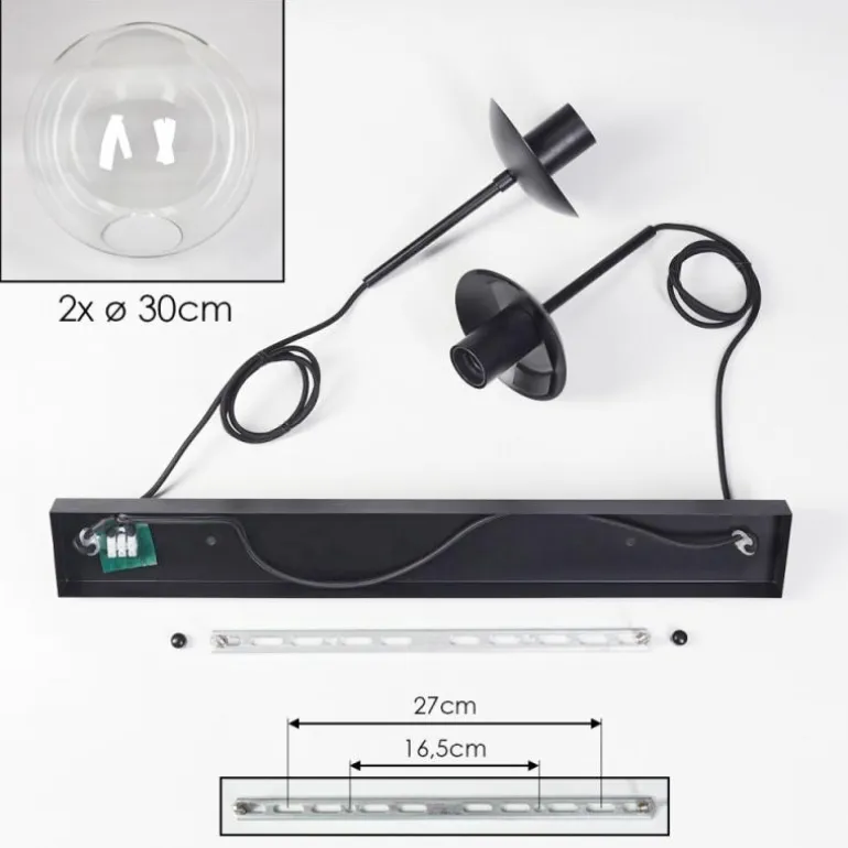 Gastor Suspension, Boule lumineuse, Suspension Clair, 2 lumières