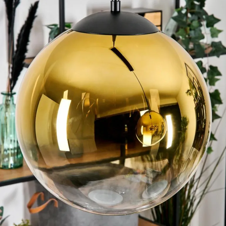 Gastor Suspension, Boule lumineuse, Suspension Or, Clair, 2 lumières