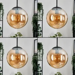 Gastor Suspension, Boule lumineuse, Suspension Ambre, 3 lumières