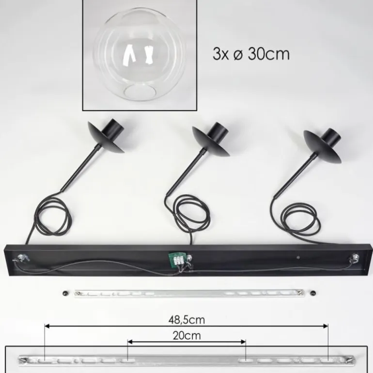 Gastor Suspension, Boule lumineuse, Suspension Clair, 3 lumières