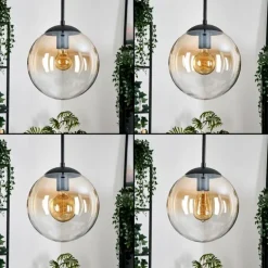 Gastor Suspension, Boule lumineuse, Suspension Ambre, Clair, 3 lumières