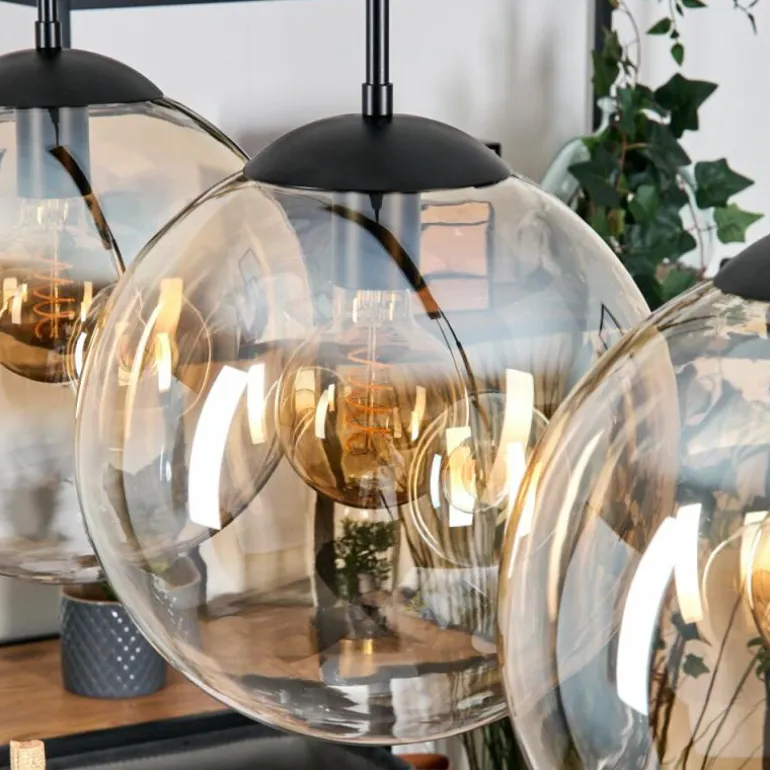 Gastor Suspension, Boule lumineuse, Suspension Ambre, Clair, 3 lumières
