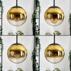 Gastor Suspension, Boule lumineuse, Suspension Or, Clair, 5 lumières