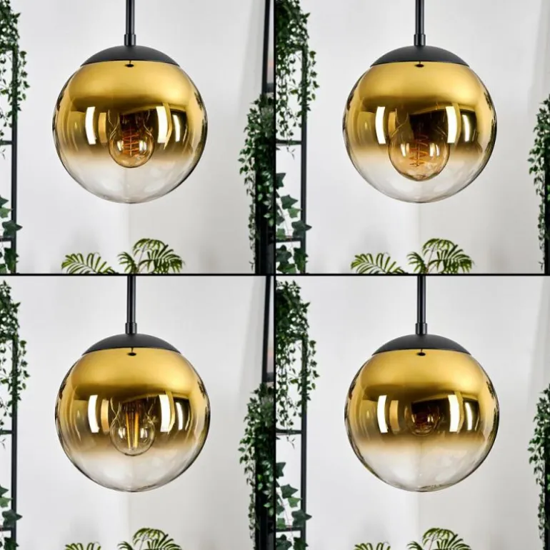 Gastor Suspension, Boule lumineuse, Suspension Or, Clair, 5 lumières