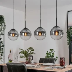 Gastor Suspension, Boule lumineuse, Suspension Clair, Fumé, 4 lumières