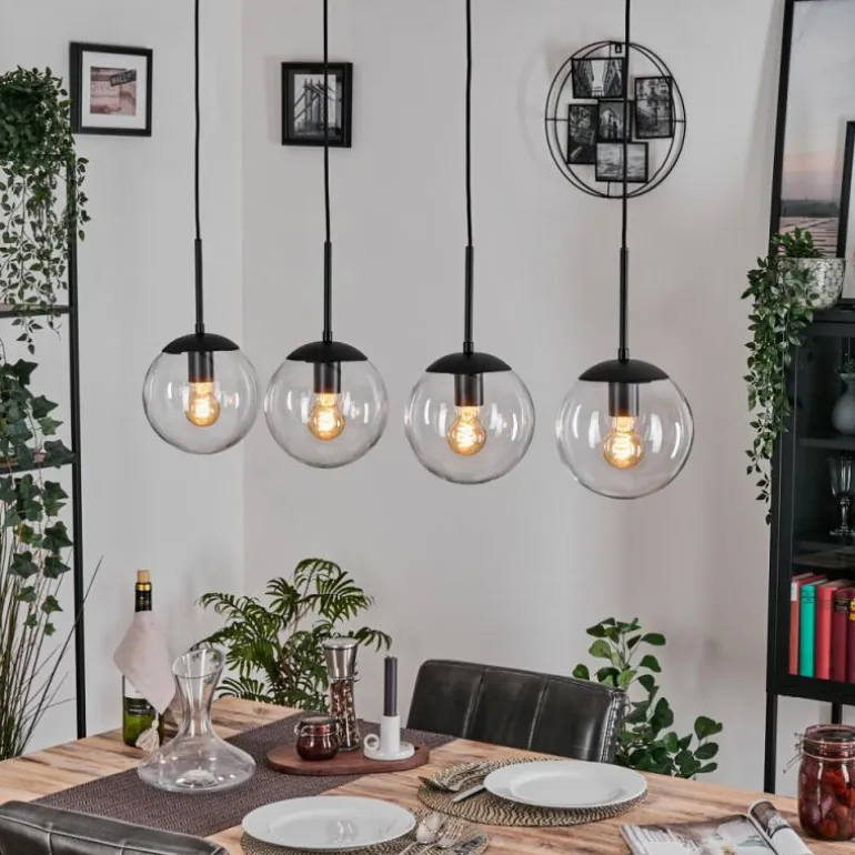 Gastor Suspension, Boule lumineuse, Suspension Clair, 4 lumières
