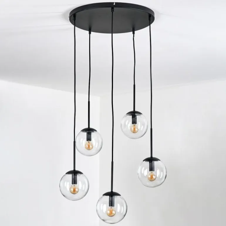 Gastor Suspension, Boule lumineuse, Suspension Clair, 5 lumières