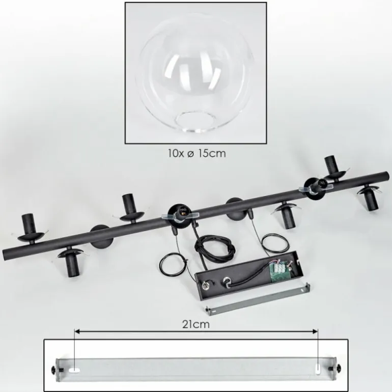 Gastor Suspension, Boule lumineuse, Suspension Clair, 10 lumières