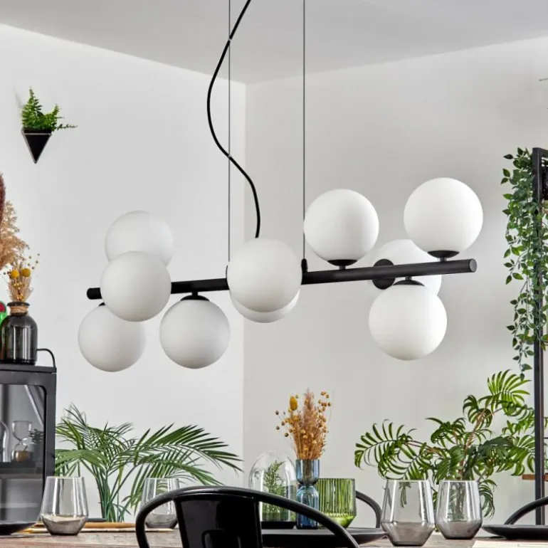 Gastor Suspension, Boule lumineuse, Suspension Blanc, 10 lumières