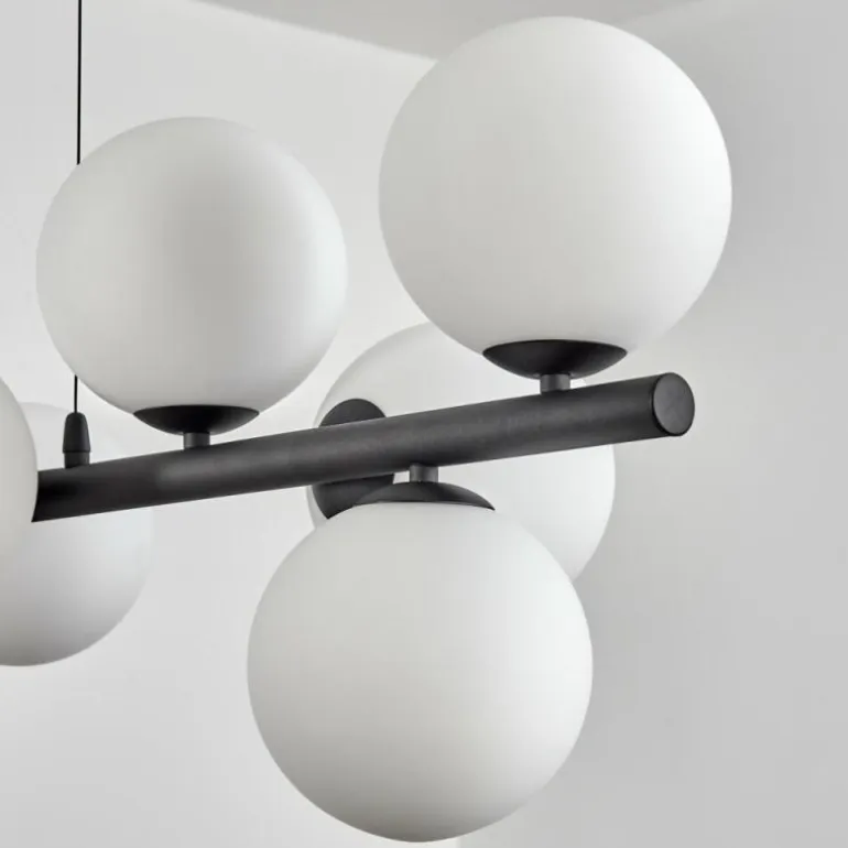 Gastor Suspension, Boule lumineuse, Suspension Blanc, 10 lumières