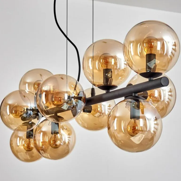 Gastor Suspension, Boule lumineuse, Suspension Ambre, 10 lumières