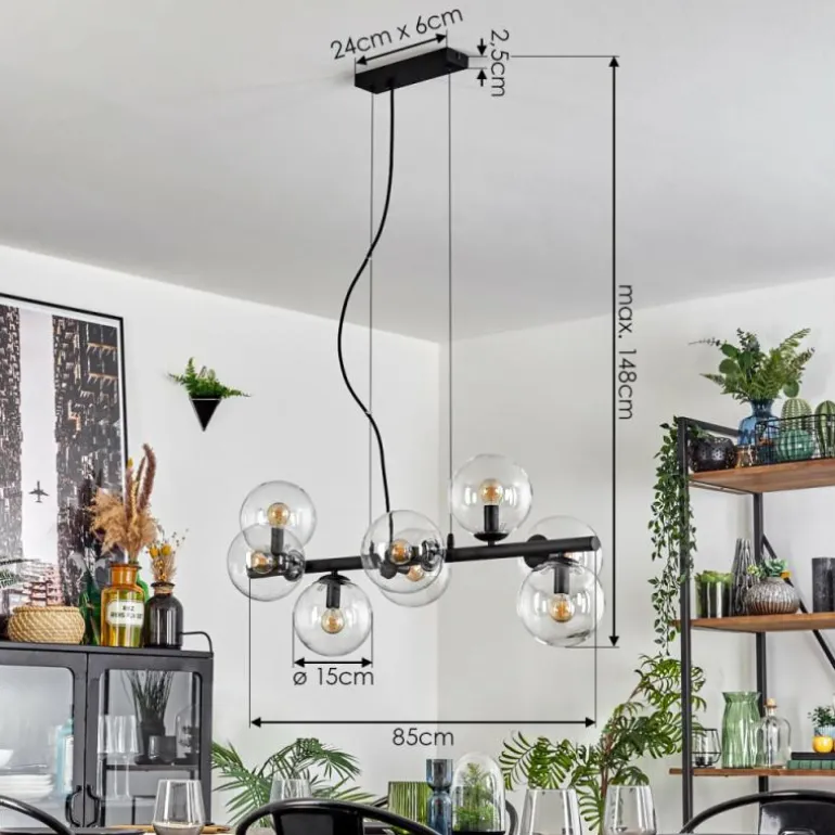 Gastor Suspension, Boule lumineuse, Suspension Clair, 8 lumières