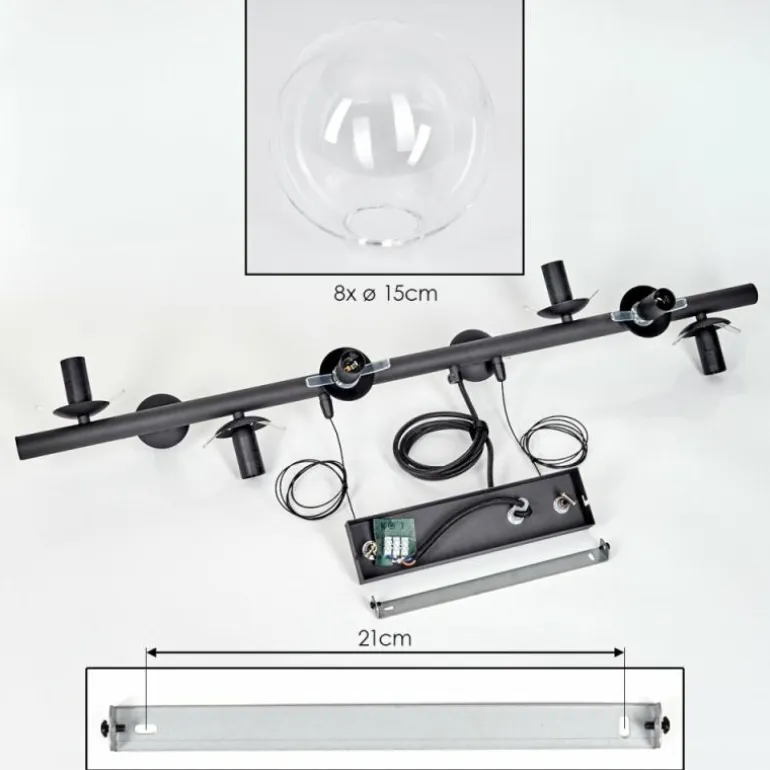 Gastor Suspension, Boule lumineuse, Suspension Clair, 8 lumières