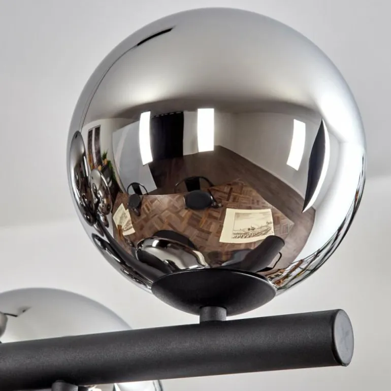 Gastor Suspension, Boule lumineuse, Suspension Chrome, Fumé, 10 lumières