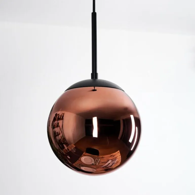 Gastor Suspension, Boule lumineuse, Suspension Cuivré, 1 lumière