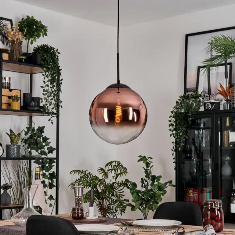 Gastor Suspension, Boule lumineuse, Suspension 30 cm Clair, Cuivré, 1 lumière