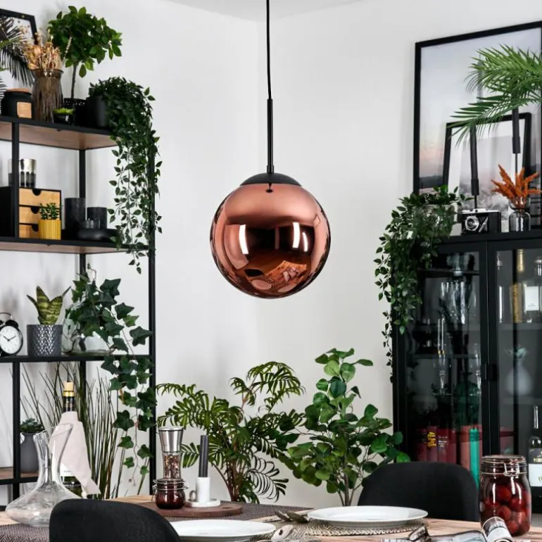 Gastor Suspension, Boule lumineuse, Suspension Cuivré, 1 lumière