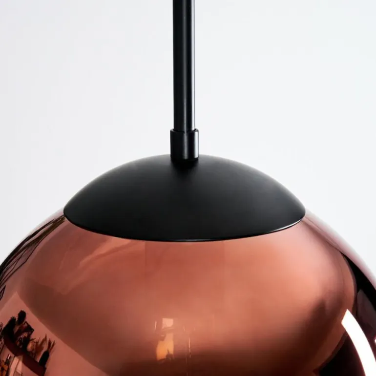 Gastor Suspension, Boule lumineuse, Suspension Clair, Cuivré, 1 lumière