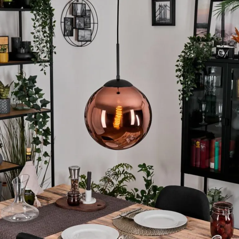 Gastor Suspension, Boule lumineuse, Suspension Cuivré, 1 lumière