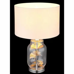 Ginko Lampe à poser Luminaires Globo Lighting Chrome, Transparent, 1 lumière