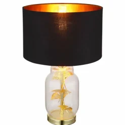 Ginko Lampe à poser Luminaires Globo Lighting Laiton, Transparent, 1 lumière