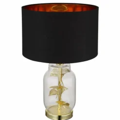 Ginko Lampe à poser Luminaires Globo Lighting Laiton, Transparent, 1 lumière