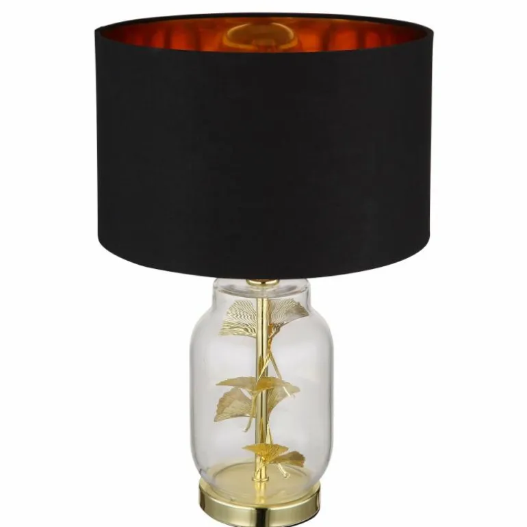 Ginko Lampe à poser Luminaires Globo Lighting Laiton, Transparent, 1 lumière