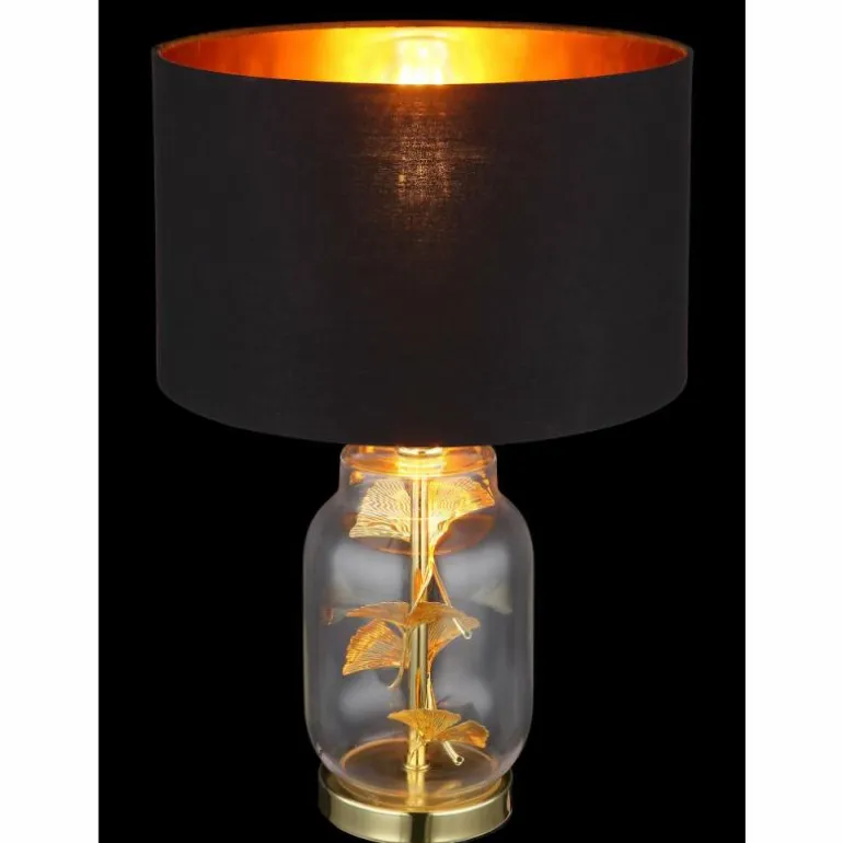 Ginko Lampe à poser Luminaires Globo Lighting Laiton, Transparent, 1 lumière