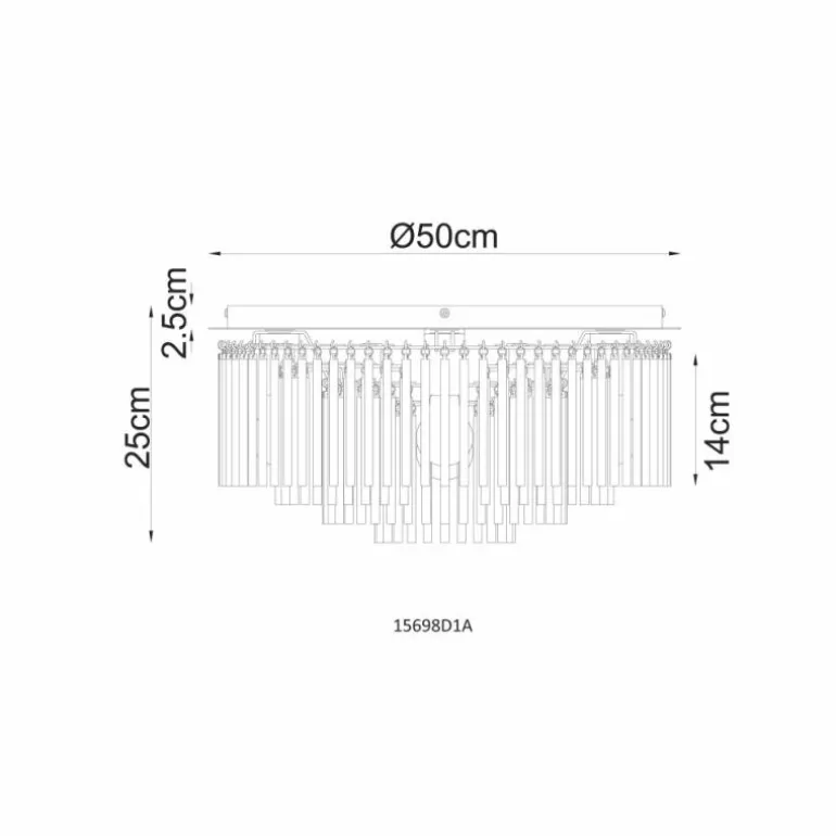 Gorley Plafonnier Luminaires Globo Lighting Chrome, Noir, 5 lumières