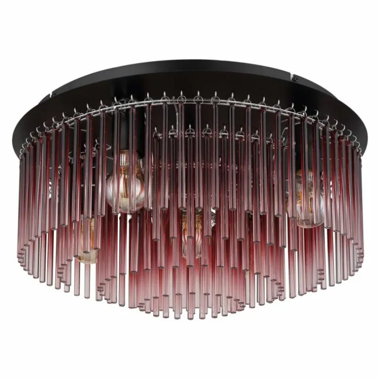 Gorley Plafonnier Luminaires Globo Lighting Chrome, Noir, 5 lumières